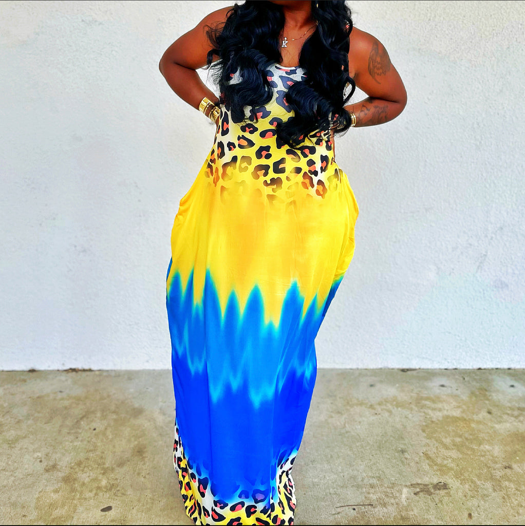 Exotic Tie Dye Maxi Dress